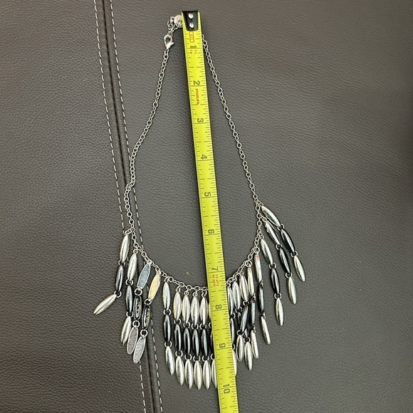 Tassel Necklace LIZ CLAIBORNE Dangle Cha Cha Modern Choker Jewelry 5396 - Picture 4 of 8